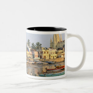 Asien, Indien, Tamil Nadu, Kanniyakumari Zweifarbige Tasse