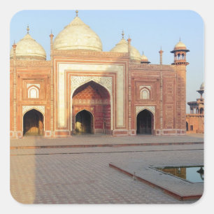 Asien, Indien, Uttar Pradesh, Agra. Auf dem Quadratischer Aufkleber