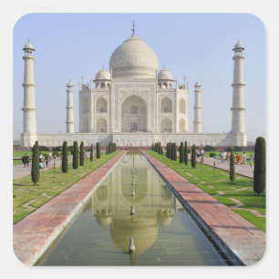 Asien, Indien, Uttar Pradesh, Agra. Taj 5 Quadratischer Aufkleber