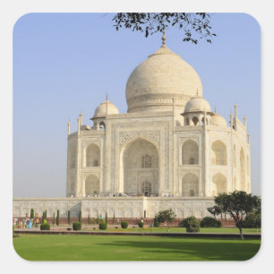 Asien, Indien, Uttar Pradesh, Agra. Taj 7 Quadratischer Aufkleber