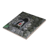 Asien, Indonesien, Bali. Ein Buddha-Schrein Fliese (Seite)