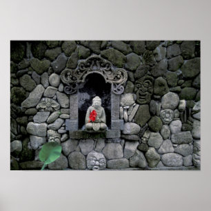 Asien, Indonesien, Bali. Ein Buddha-Schrein Poster