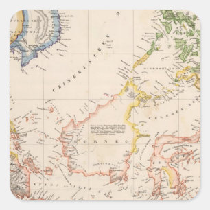 Asien, Indonesien, Philippinen, Ostinseln Quadratischer Aufkleber