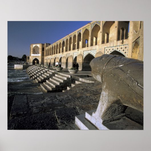 Asien, Iran, Isfahan Pol-e Khaju Brücke. Poster (Vorne)