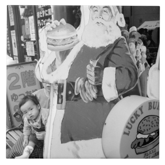 Asien, Japan, Hakdat. Der Weihnachtsmann in Japan Fliese (Vorderseite)