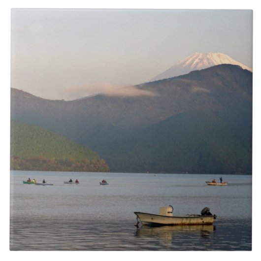 Asien, Japan, Hakone. Früh morgens Aussicht auf de Fliese (Vorderseite)
