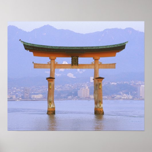 Asien, Japan, Hiroshima. Mivaiima. Torii Gate Poster (Vorne)