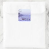 Asien, Japan, Hokkaido, Akan NP, Whopper Swans Quadratischer Aufkleber (Tasche)