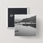 Asien, Japan, Iwakuni. Fischerei und historische Button (Vorne & Hinten)