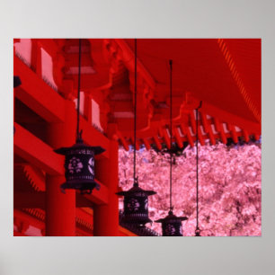 Asien, Japan, Kyoto, Heian-Schrein im Frühling. Poster