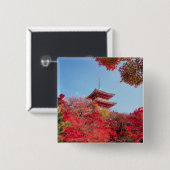 Asien, Japan, Kyoto. Herbstfarbe Button (Vorne & Hinten)