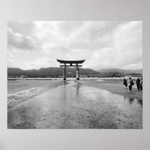 Asien, Japan, Myajima. Das Torri-Tor Poster