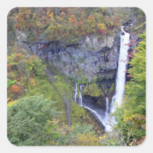 Asien, Japan, Nikko. Kegon-Wasserfall von Nikko, e Quadratischer Aufkleber