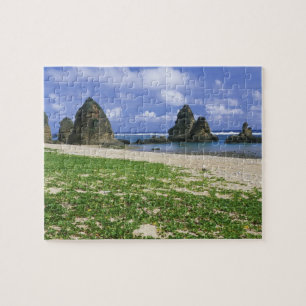 Asien, Japan, Okinawa, Yambaru-Küste, Meer Puzzle