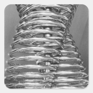 Asien, Japan, Tokio. Coiled pipe, Tepco Energy 2 Quadratischer Aufkleber