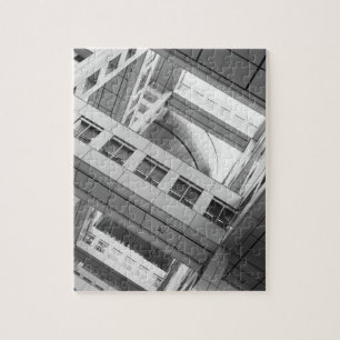 Asien, Japan, Tokio. Fuji TV Gebäude, Odaiba Puzzle