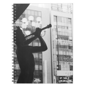 Asien, Japan, Tokio. Musikstatue, Shibuyaku Notizblock
