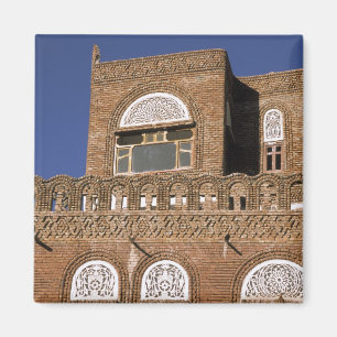 Asien, Jemen, Sana'a. Detail jemenitischer Archite Magnet