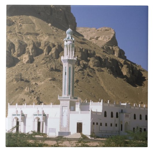 Asien, Jemen, Tarim. Weiße Moschee. Fliese (Vorderseite)