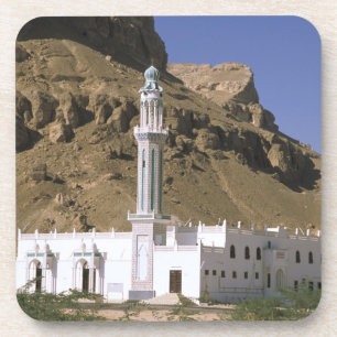 Asien, Jemen, Tarim. Weiße Moschee. Getränkeuntersetzer