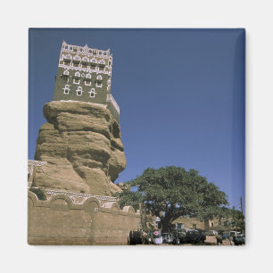 Asien, Jemen, Wadi Dhar. Felsenpalast oder Dar Al Magnet