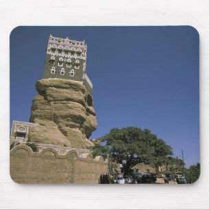 Asien, Jemen, Wadi Dhar. Felsenpalast oder Dar Al Mousepad