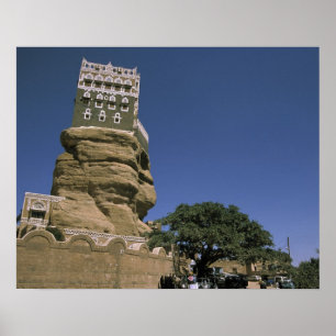 Asien, Jemen, Wadi Dhar. Felsenpalast oder Dar Al Poster