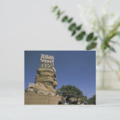 Asien, Jemen, Wadi Dhar. Rock Palace oder Dar Al Postkarte (Stehend Vorderseite)