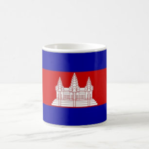 Asien - Kambodscha - kambodschanische Flagge - Kaffeetasse