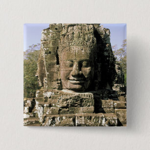 Asien, Kambodscha, Siem Reap. Angkor Thom, Köpfe Button