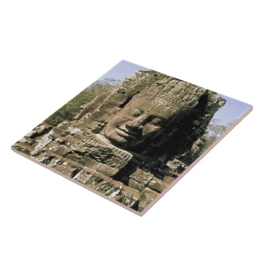 Asien, Kambodscha, Siem Reap. Angkor Thom, Leiter Fliese (Seite)