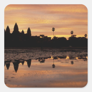 Asien, Kambodscha, Siem Reap, Angkor Wat (b. 12. Quadratischer Aufkleber