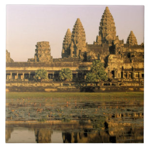 Asien, Kambodscha, Siem Reap. Angkor Wat. Fliese