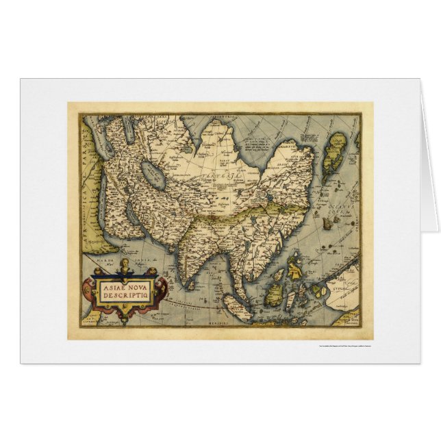 Asien-Karte durch Ortelius 1570 (Vorderseite (Horizontal))