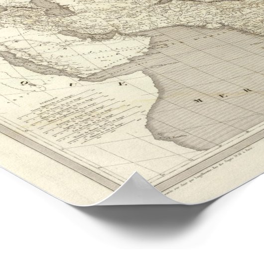 Asien-Karte Poster (Ecke)