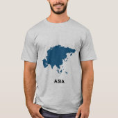 Asien-Karte T-Shirt (Vorderseite)