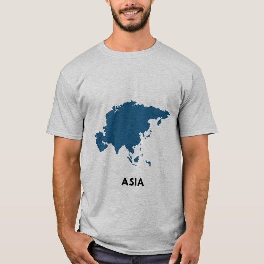 Asien-Karte T-Shirt (Vorderseite)