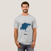 Asien-Karte T-Shirt (Vorne ganz)