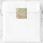 Asien-Karte von Mitchell Quadratischer Aufkleber (Tasche)