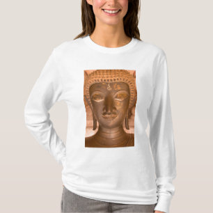 Asien, Laos, Vientiane, Bronzeskulptur im Wat T-Shirt