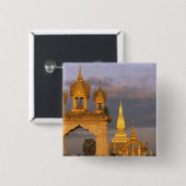 Asien, Laos, Vientiane. Der Luang-Tempel. Button (Vorne & Hinten)