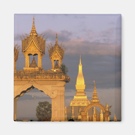 Asien, Laos, Vientiane Der Luang-Tempel. Magnet (Vorne)