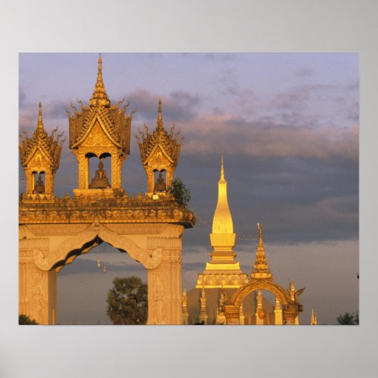 Asien, Laos, Vientiane Der Luang-Tempel. Poster (Vorne)