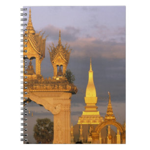 Asien, Laos, Vientiane. That-Luang-Tempel. Notizblock