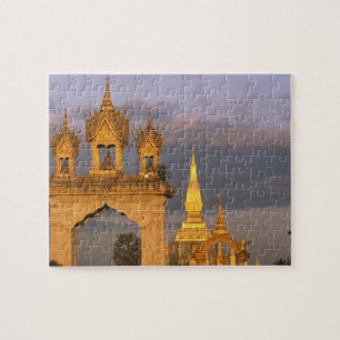 Asien, Laos, Vientiane. That Luang Tempel. Puzzle