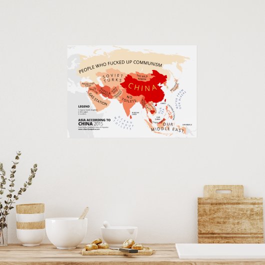 Asien laut China Poster (Küche)