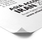 Asien laut Iran Poster (Ecke)