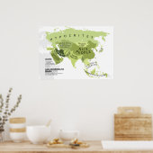 Asien laut Iran Poster (Küche)