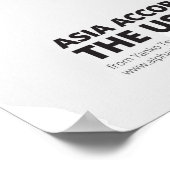 Asien laut USA Poster (Ecke)