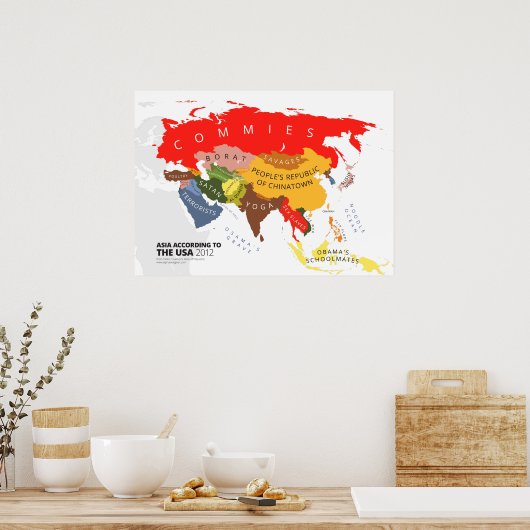 Asien laut USA Poster (Küche)